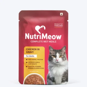 NutriMeow Chicken In Gravy Wet Food For Adult Cat - 80 gm